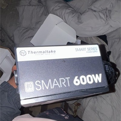 Thermaltake Smart 600W ATX Power Supply 80 Plus 24 Pin PCIe 1 Fan Black