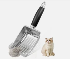 Stainless Steel Cat Litter Scoop,Metal Cat Litter Scoop,Kitty Metal Scooper&