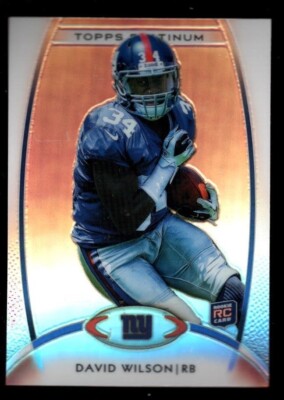 DAVID WILSON GIANTS MINT ROOKIE SILVER REFRACTOR RC SP 2012 TOPPS PLATINUM #106
