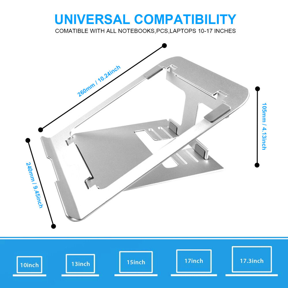 Aluminum Laptop Stand for iPad 10.2 8th Gen Air 1 2 3 2021 & Tablets