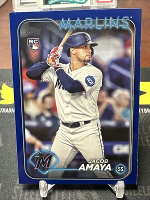 2024 Topps Series 1 Jacob Amaya Blue Parallel Rookie Card RC #144