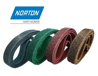 5X SCHLEIFBÄNDER VLIESBÄNDER 40x760 [mm] GEWEBEBAND SCHLEIFBAND VLIESBAND NORTON