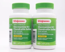 2 Walgreens Triple Strength Glucosamine HCl Chondroitin Sulfate Joint Health