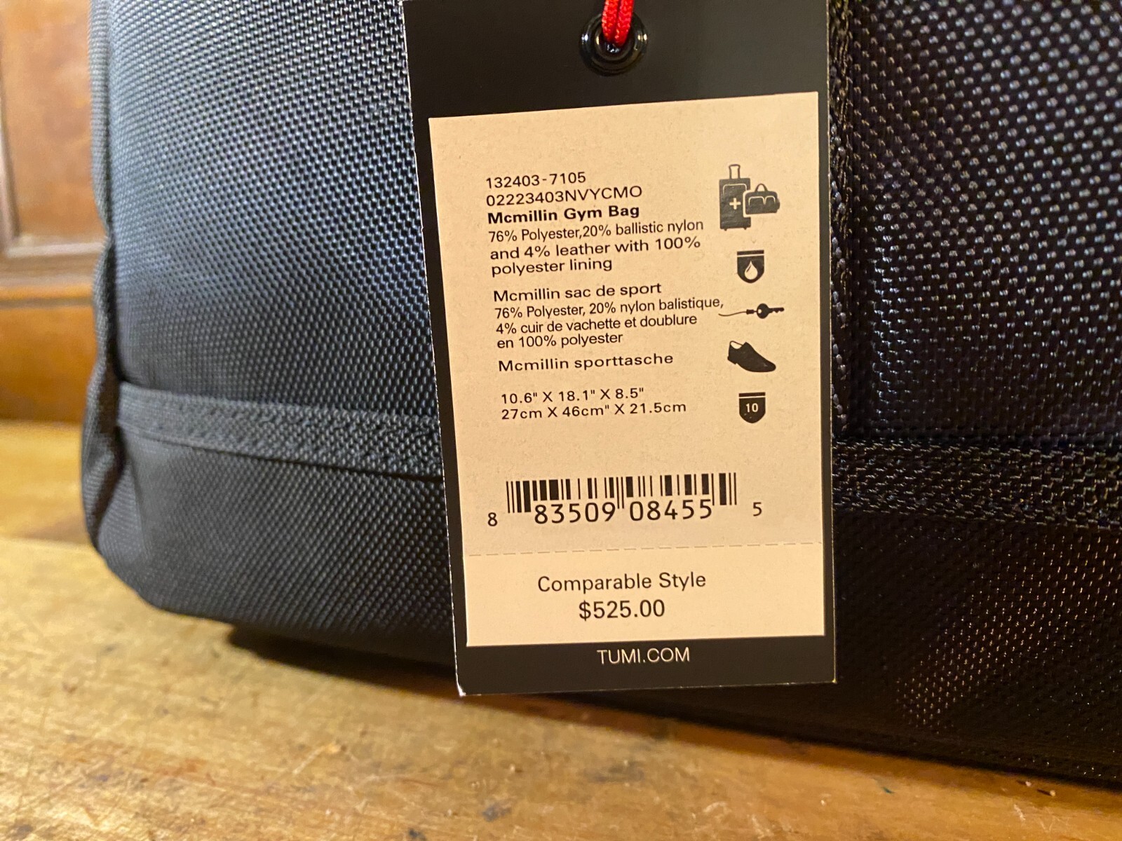 TUMI McMillin Duffle Bag BLUE GREY CAMO Gym Carry On New NWT RARE LAST