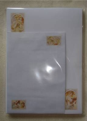 Klassisches Damen Brief Schreib Briefpapier Set mit passenden Umschlägen 8+4