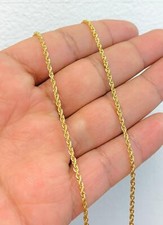 Men's  Women's Genuine 18K Gold Filled 18" 20" 24" Classic Rope Chain Necklace
