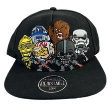 Bio World Star Wars Snapback Baseball Hat Cap Unisex Boys OSFM Age 14+ Black