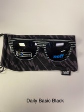 NEW NEFF Daily Basic Black Sunglasses  pouch Msrp 60