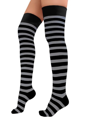 Girls Over The Knee Stripey Striped Socks Cosplay Fancy Dress Up Party UK 4-5.5 - Picture 63 of 106