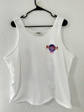 Vtg Hard Rock Cafe Honolulu Mens XL White Tank Top Shirt Hawaii Made In USA