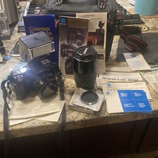 Minolta Maxxum 7000 AF 35mm Film Camera And Case 80-200 With 70-210 Lens, Flash