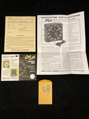 GRALAB DARKROOM TIMER SELL SHEETS & HANGING TABS
