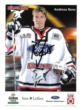 DEL AK - Orig. Signiert - 01/02 - Andreas Renz - K&ouml;lner Haie - Schwenningen