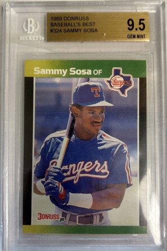 1989 Donruss Baseballs Best BGS 9.5 Gem Mint Sammy Sosa Rookie RC Cubs Rangers