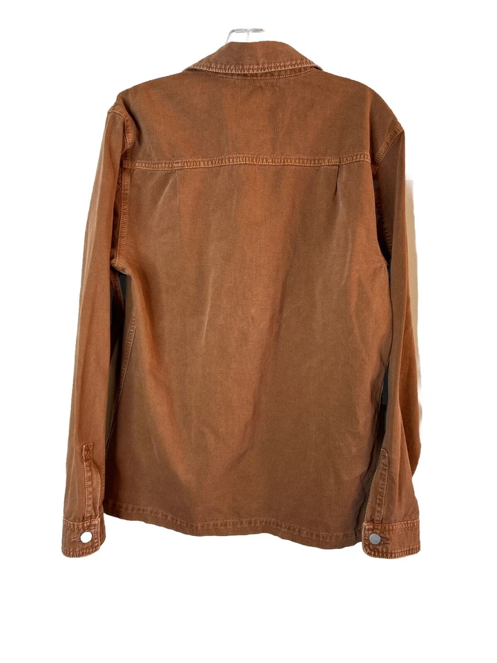 Camisa Joes Jeans Para Hombre Wade Over Talla Pequeña Naranja Algodón Sarga Abotonada Foto 2 de 4