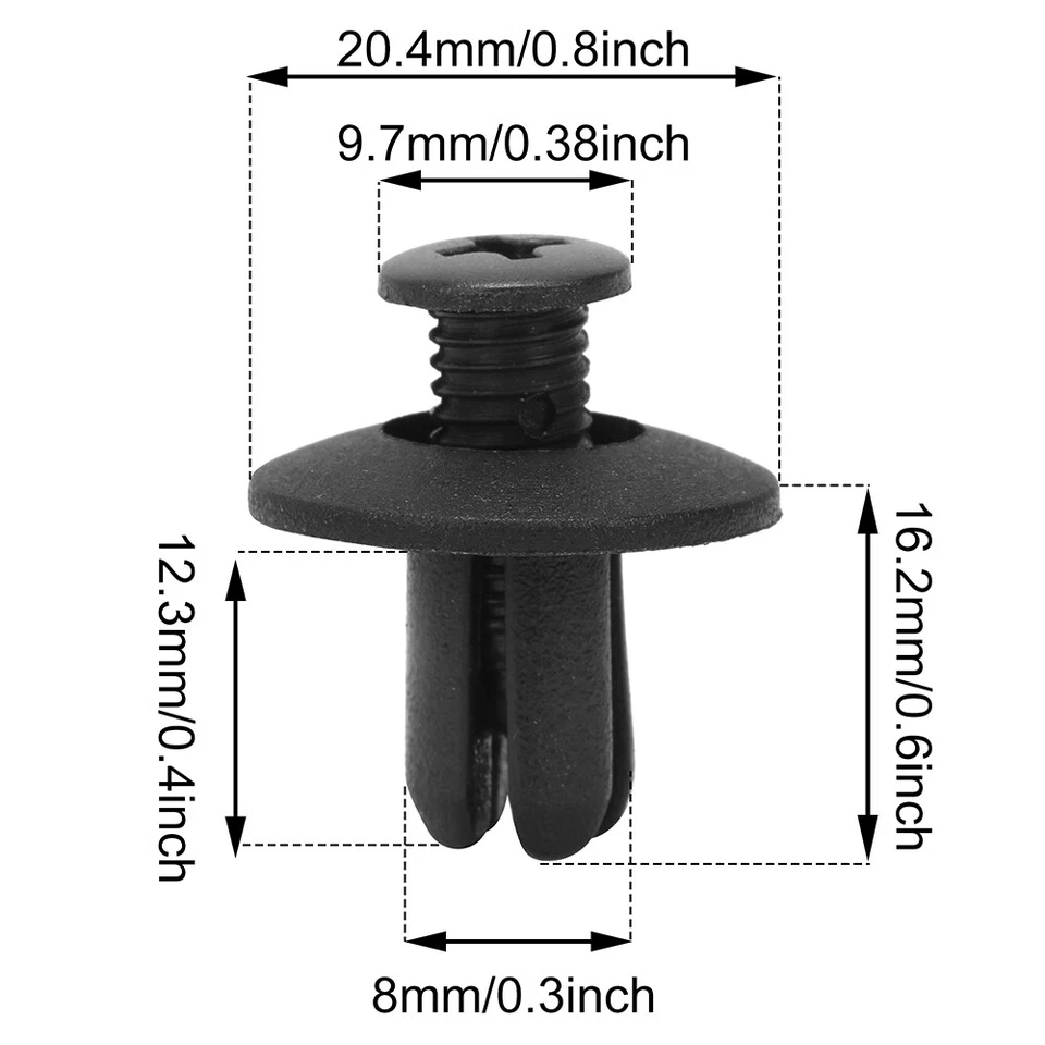 25 PIEZAS Clips de retención de moldura de tornillo para guardabarros de parachoques para Hyundai 86590-2800 Foto 2 de 4