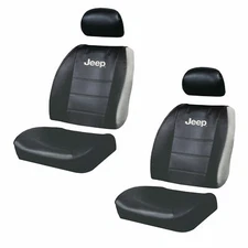 New Jeep Vinyl Seat Covers Side less 3 Pc Design Licensed Pair