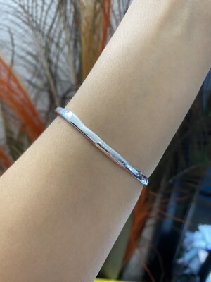 S925 Silber Manschette Armreif Herzen Quaste Chunky Bohemian Bracelet für Damen