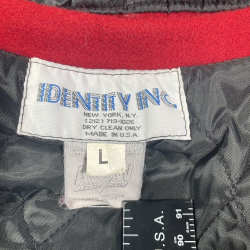 Vintage Chicago Bulls Jacke Herren Größe Large Leder Wollmischung durchgehender Reißverschluss HERGESTELLT IN USA - Bild 9 von 12