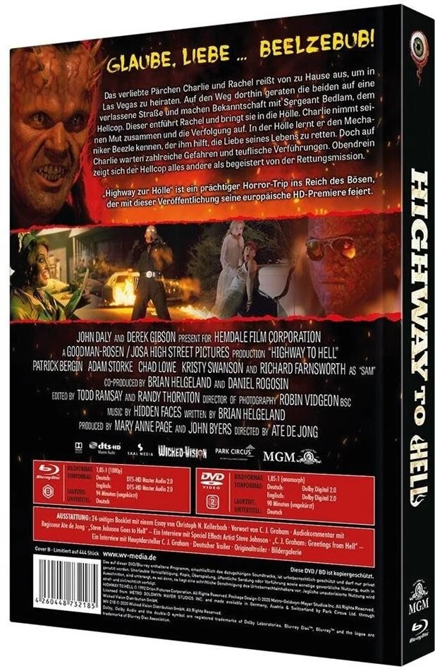 NOT SEALED Highway to Hell (1991) (Cover B, Limited Mediabook Wicked Vision Engl - Image 2 of 2