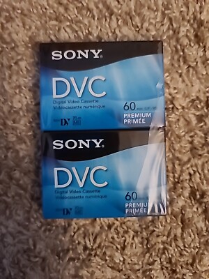 Lot of 2 SONY Mini DV Digital Video Cassette Tapes DVC 60 min Premium NEW SEALED