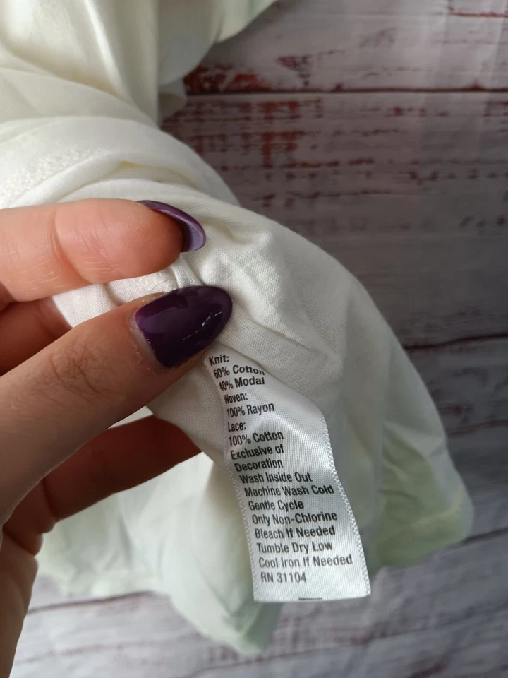 Топ женский Chip & Pepper средний белый вязаный с цветочным рисунком эластичный с оборками - Изображение 4 из 4