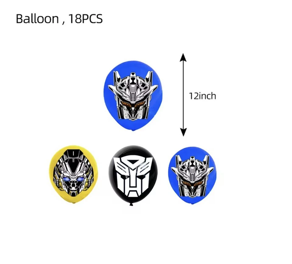Suministros para fiestas de cumpleaños Transformers Foto 3 de 4
