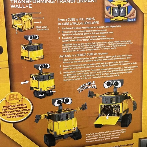 New Robot Toy Wall E Thinkway Toys Original Transforming Eve Action Figure Model - Picture 10 of 18