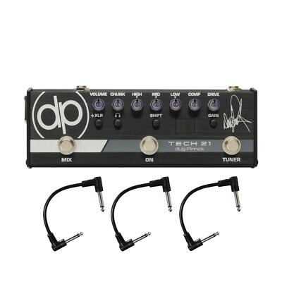 Tech 21 dUg Pinnick DP-3X Signature Pedal Bass Preamp Bundle with 3 Patch Cab...