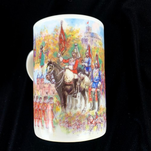 James Sadler 2 Mugs Bone China Pomp and Ceremony Parade Horses Soldiers Flags - Picture 8 of 19