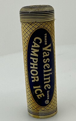 Vintage Chesebrough Manufacturing Medicine Vaseline Camphor Ice Metal ...