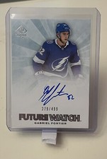 2021-22 UD SP AUTHENTIC RETRO FUTURE WATCH ROOKIE AUTO GABRIEL FORTIER  279/499