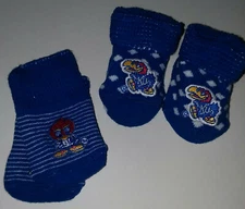 KANSAS - INFANT BOOTIES 2 PAIR LOT NEW $6.00
