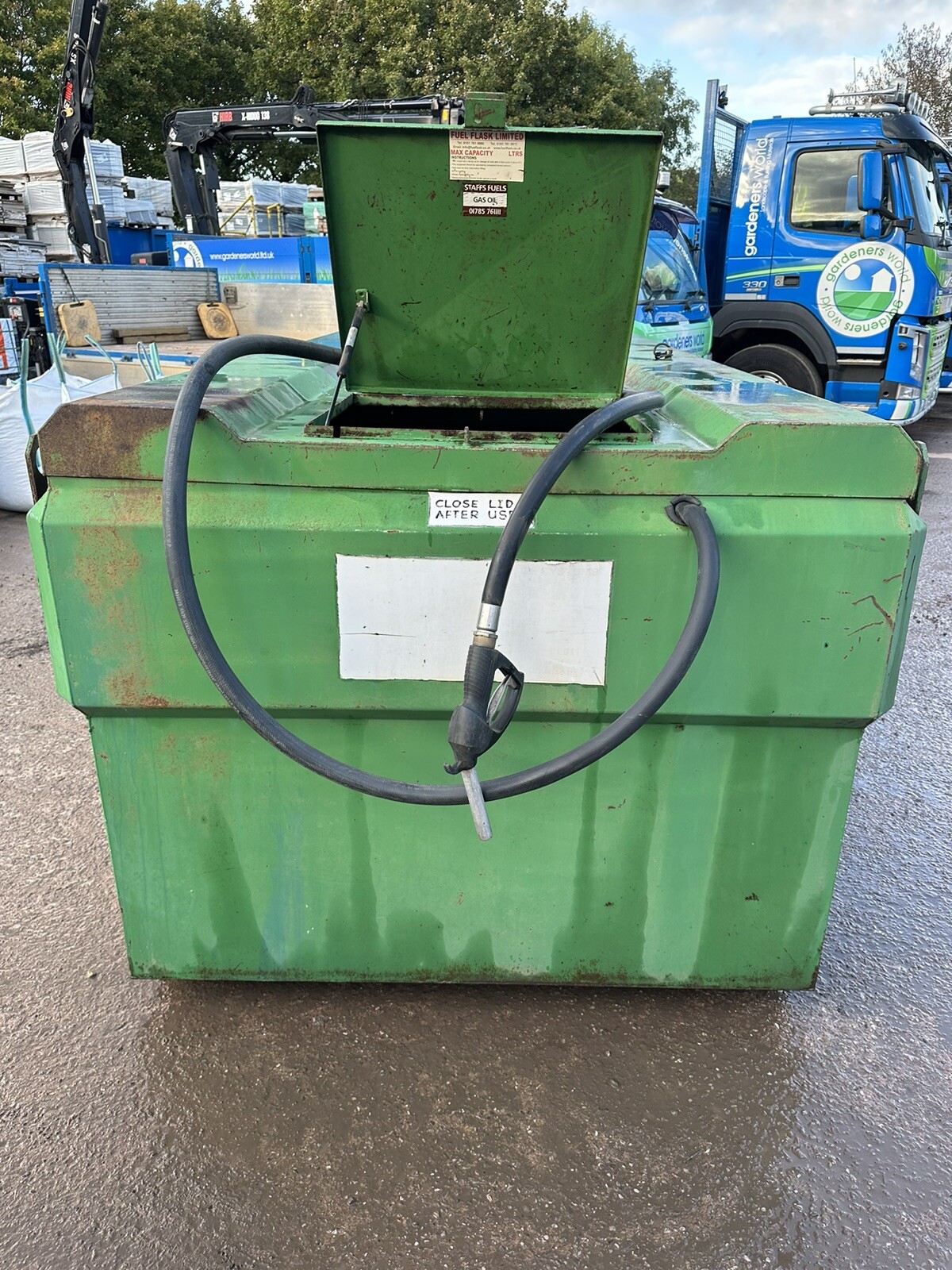 3,000 Litre Steel Bunded Fuel Tank/Flask with 240v Pump in Excellent Condition. eBay