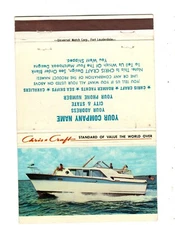 CHRIS CRAFT matchbook matchcover - YACHT - BOAT