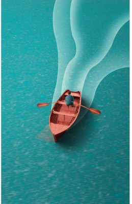 high quality oil painting 100% handpainted on canvas ''a man on a boat''
