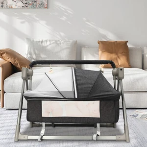 Portable Electric Baby Swing Cradle Bassinet Rocking Crib Infant W/ Bluetooth
