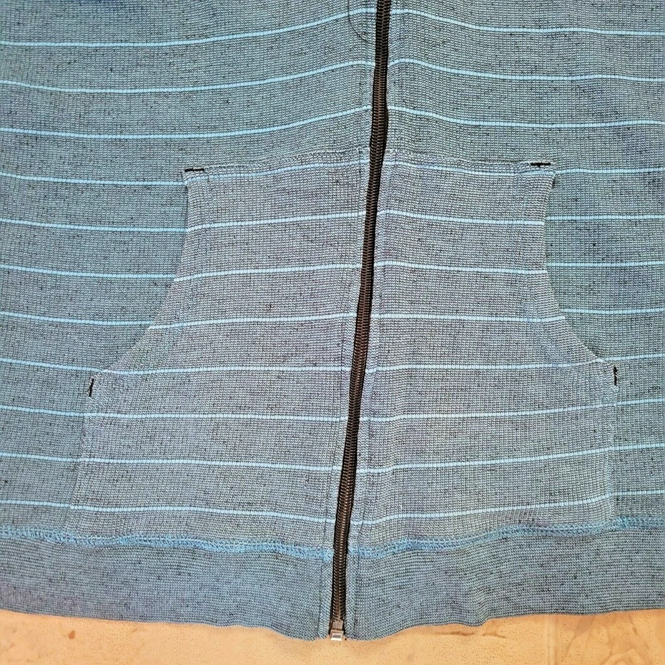 Route 66 Men's Hoodie Hooded Blue Full Zip Sweatshirt Size M Fleece Classic Fit - Image 3 of 4