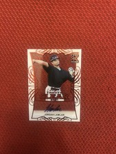 JordanLawlar  Rookie Auto Rare 15/50 Leaf Trinity Clear Red Great Card