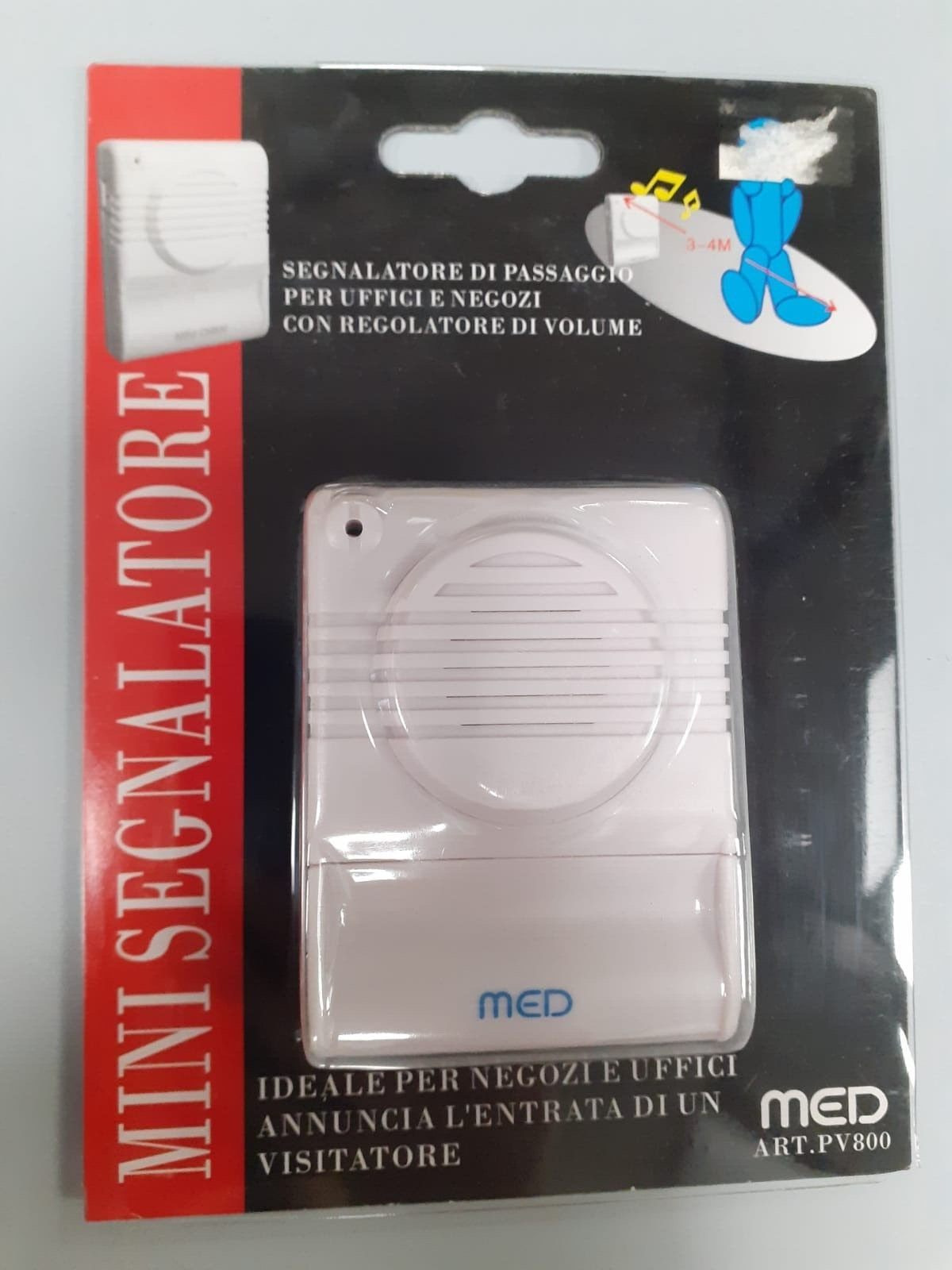 Campanello Porta Negozio Volume Regolabile - Sensore Passaggio Bianco