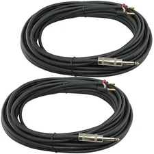 2 50 FT pro audio 1/4" to banana speaker cables DJ 100'