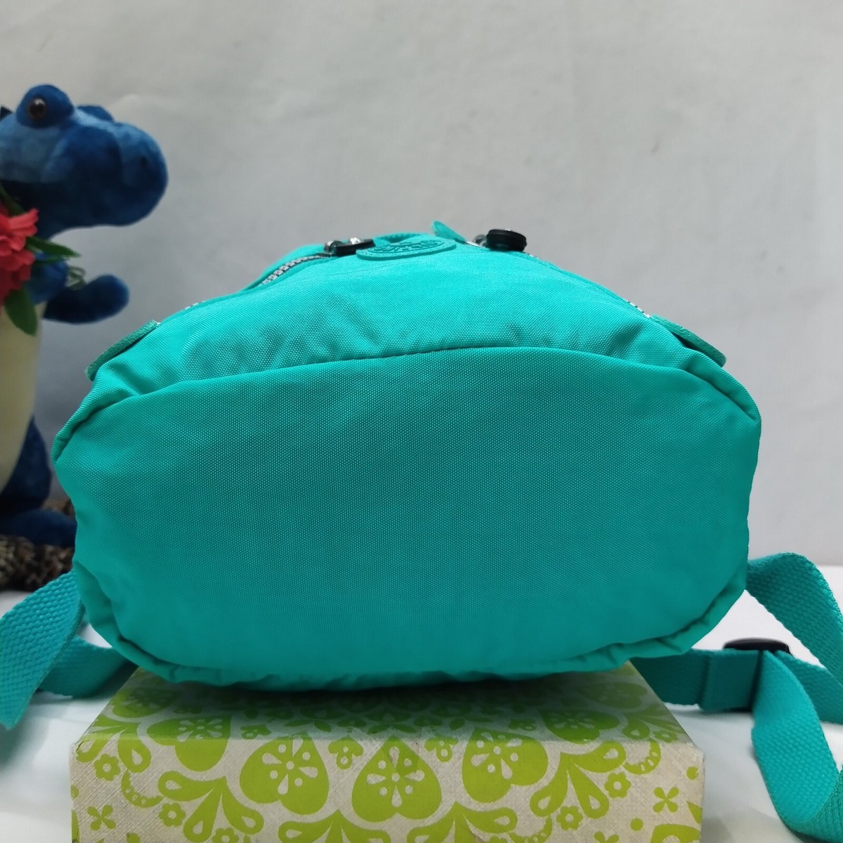 Kipling Fundamental X-Small Turquoise Nylon Zipper Backpack Kipling Adam Backpack Juniper Teal – Balilene main image 4