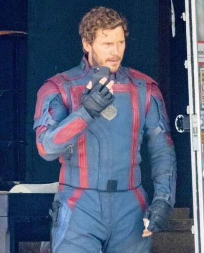 Guardians of the Galaxy Volume 3 Star Lord Blue Chris Pratt Uniform Jacket - Afbeelding 4 van 6
