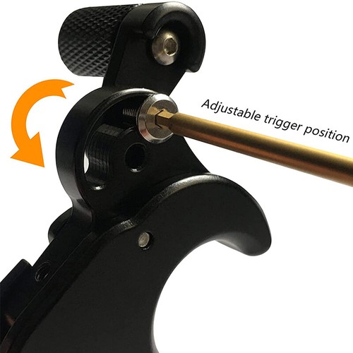 360° Bogenschießen Jagd Griff Compound Schleife Entriegelungshilfen 4 Finger Daumen Trigger Bremssattel - Bild 8 von 15