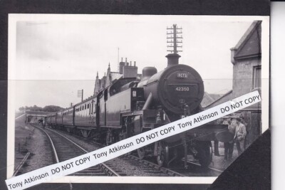 BRITISH RAILWAYS - EX LMS  - FOWLER 2-6-4T NO. 42350 ON RCTS -  PHOTO #14428