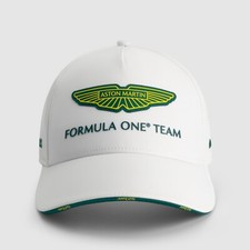 Aston Martin F1 Official Team Baseball Cap Hat White 2025 Adults