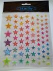 Crafts Stickers Sk Bright Stars Patterns Glitter Various Sizes Pink Blue Green