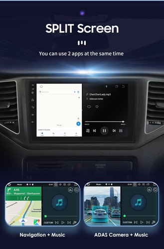 9"Android 14 Autoradio Carplay DAB GPS BT SATNAVI for VW Polo Plus T-Cross T-Roc - Picture 13 of 14