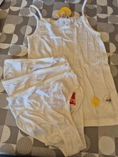 Sanetta Unterhemd mit 3 Slip Gr. 152/164 Neu mit Strass Weiss Kommunion