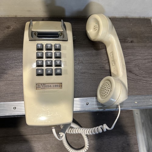 Western Electric gelb Drucktasten Touch Wählscheibe Wandtelefon 2554 BMPG